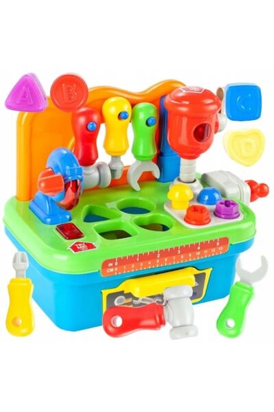 GSC Set de scule interactive pentru băieți cu lumini și sunete, sortator de b...