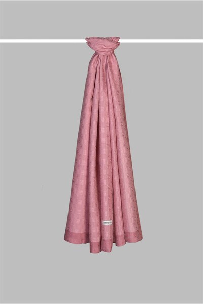 ARMANDA Dama desenli Monogram Şal - Gül Kurusu