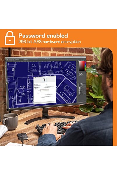 WD Portable External Storage SSD 1TB from Western Digital, Space Gray, USB 1.1