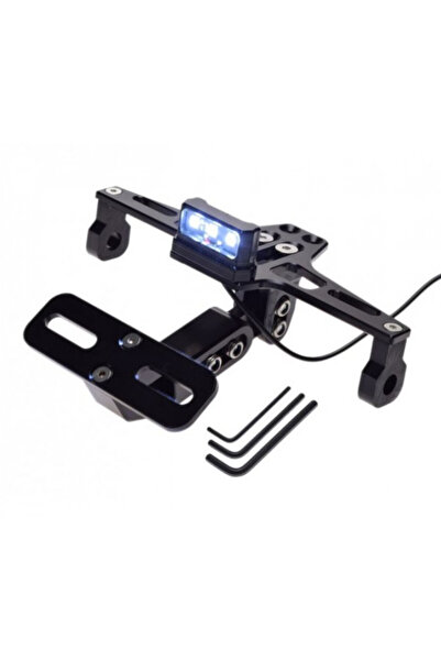 China Suport universal pentru număr de înmatriculare moto (negru)