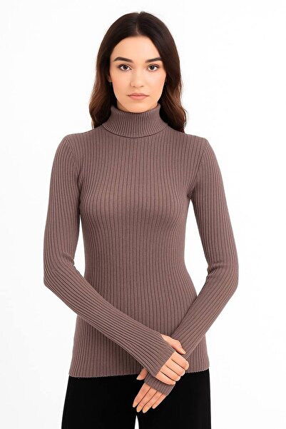 ALDAYER Pulover cu guler cu șnur, cu detaliu pe mânecă