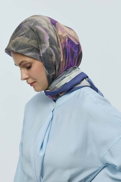 Modakaşmir Rosa Desen Bambu Eşarp