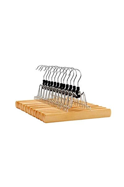 OEM Wooden Hangers ShopHome for Pants and Skirts, 10 Pieces