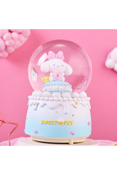 Livava Cinnamoroll Büyük Boy Kar Küresi Işıklı, Müzikli, Püskürtmeli, Mavi, 1...