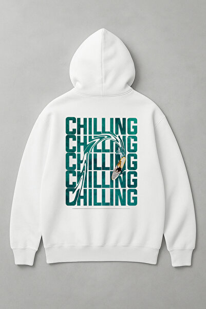 LORVEX Hanorac unisex supradimensionat cu imprimeu pe spate tricou