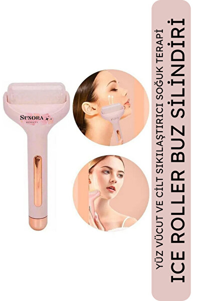 Sunora Beauty Ice Roller Buz Silindiri Terapi Etkili Yüz Ve Vücut Derma Masaj...