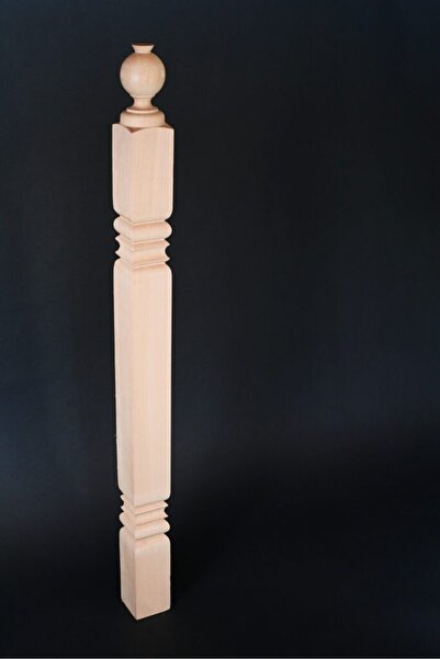 Zafer Aydın Ahşap Balustru Capăt Fag, Natur, 1000mm x 70mm x 70mm