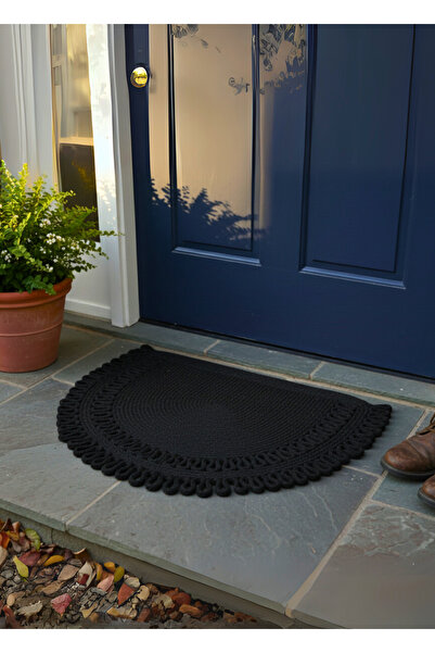 HomeTurko Hand Woven Jute Door Front Welcome Mat Custom Pattern Wicker Mat Innovative Decor for Your Spaces