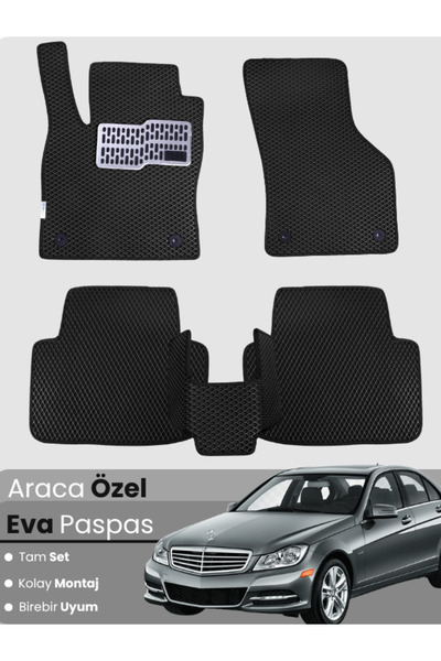 Figapp MERCEDES BENZ C SERİSİ W204 (2007-2014) Uyumlu EVA Paspas Tam Set – Ar...