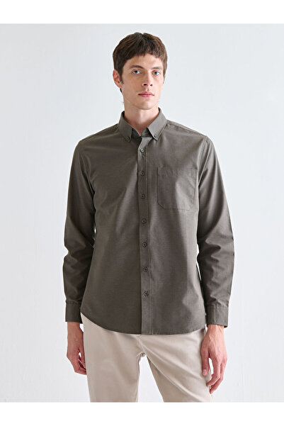 LC Waikiki Sparkling Selections from Shining Store |   Regular Fit Long Sleeve Dobby Men's Shirt