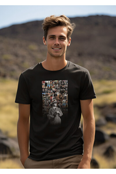 Stil Ανδρικό μπλουζάκι με στάμπα ATATURK, 100% ΒΑΜΒΑΚΙ, ΚΑΝΟΝΙΚΟ ΕΦΑΡΜΟΓΕΙΣΜΟ