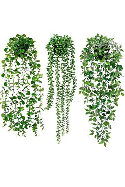 Generic Artificial Hanging Plants Fake Hanging Plants 3 Piece Set，Aukomer Fau...