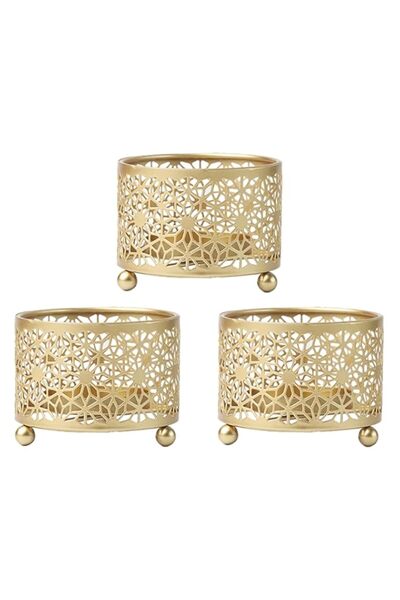 Generic Brand 3pcs Tea Lights or Pillar Candles Candlestick Holders,Hollow Ca...