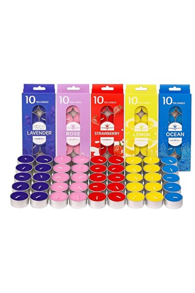 Generic 50-Piece Multi-Color Tea Light Candle Set UNSCENTED