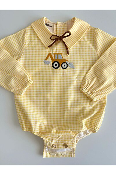 il mio bambino قميص مطرز يدويًا للأطفال الأولاد مصنوع من القطن بنسبة 100% - ب...