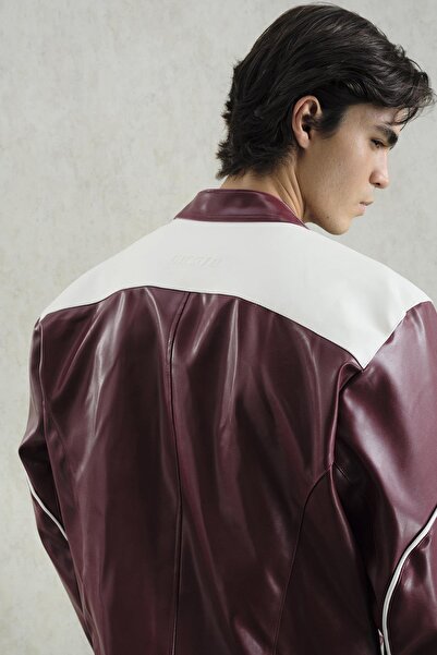 GIESTO Motorcu Bordo Leather Jacket