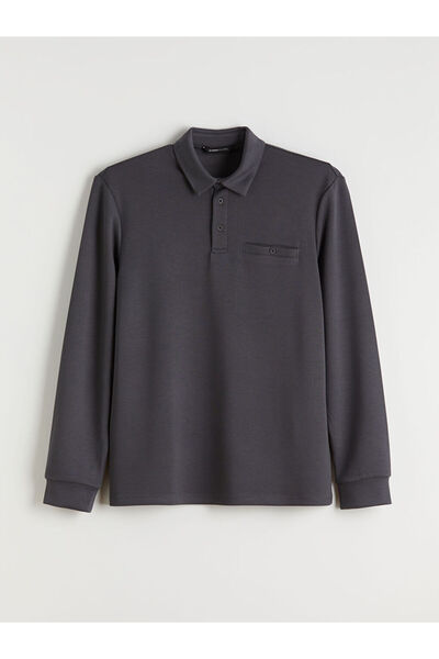 LC Waikiki Ανδρικό μπλουζάκι με μακρυμάνικο λαιμό Polo