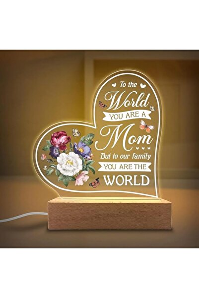 Generic Brand Acrylic Night Light Gift, to Our Family You are The World, Gift...