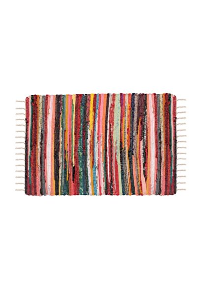 Davida Dreams Cross-stitched rug, peasant, traditional, woven pattern, stripes, rustic, 100 x 70 cm