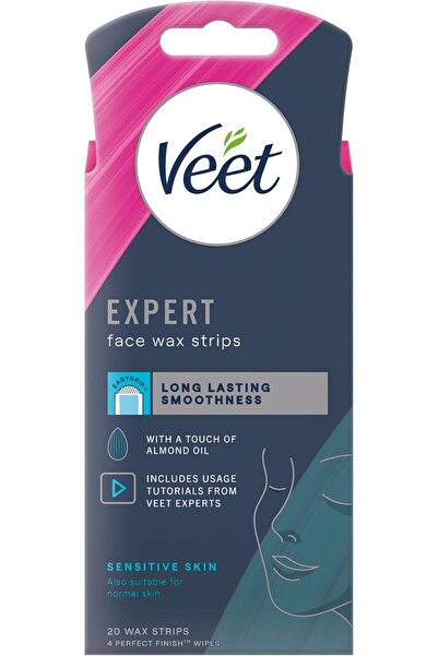 Veet Expert Cold Wax Strips Face Hair Removal Sensitive 20s