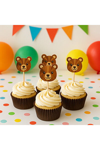 Partifabrik Teddy Bear Bear Themed Toothpicks 8 Pieces