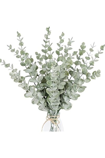 Generic 18 Pcs Artificial Eucalyptus Stems - Realistic Faux Eucalyptus Leaves...