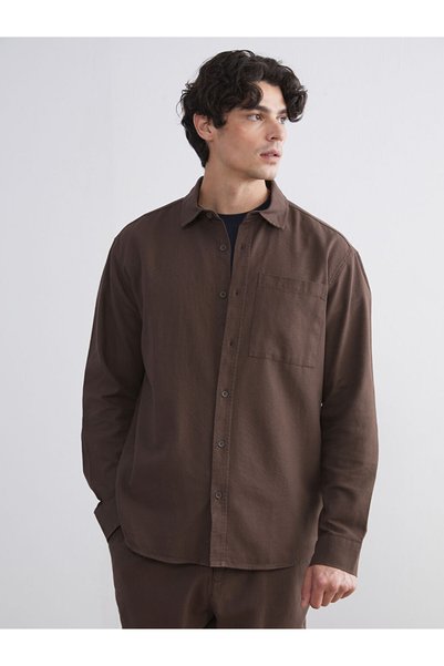 LC Waikiki Mg trenden amazing deals brown regular fit long sleeve velvet men'...