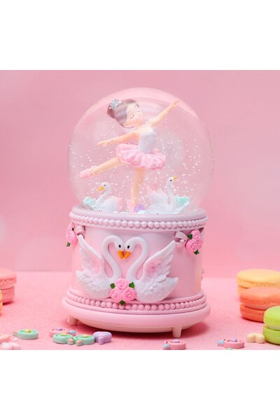 nesever store Balerin Büyük Boy Kar Küresi Işıklı, Müzikli, Püskürtmeli