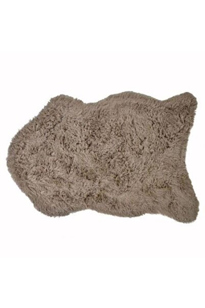 Davida Dreams Fluffy decorative rug for living room, faux fur pattern, 90 x 55 cm, brown
