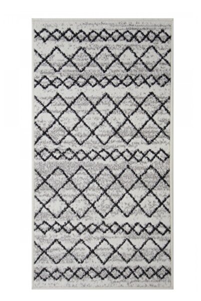 Davida Dreams Decorative rug, geometric design, thread height 6 mm, 110 x 60 cm, beige with black