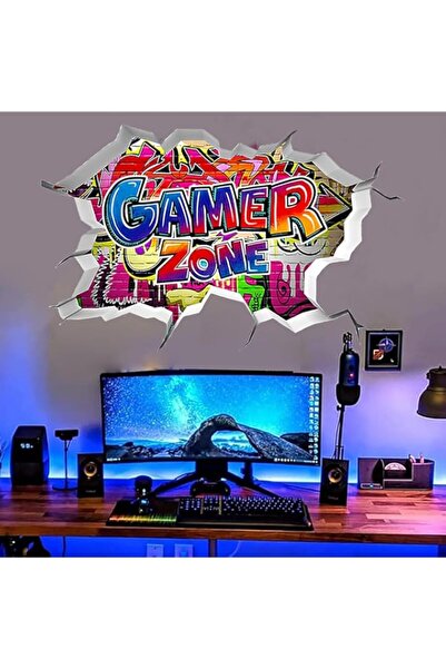 Generic Brand 3D Gaming Wall Sticker, Gaming Vinyl Wall Decal, Colourful Game...
