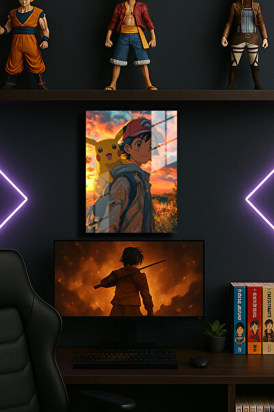 EABASKI Poster metalic "Pokemon" cu imprimeu, Tablou cadou 30x40 cm