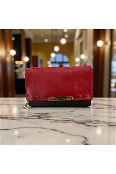 Gözde Mağazacılık محفظة نسائية من قماش ديفيد بولو اللامع