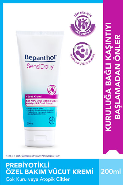 Bepanthol Sensidaily Çok kuru ve atopik ciltler için Besleyici ve Nemlendirici Vücut Kremi 200 ML