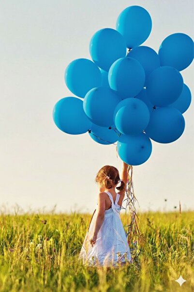 Zayna's 30Pcs Pastel Tone Blue Color 12Inch Blue Balloon-Birthday Party Ornaments Balloon