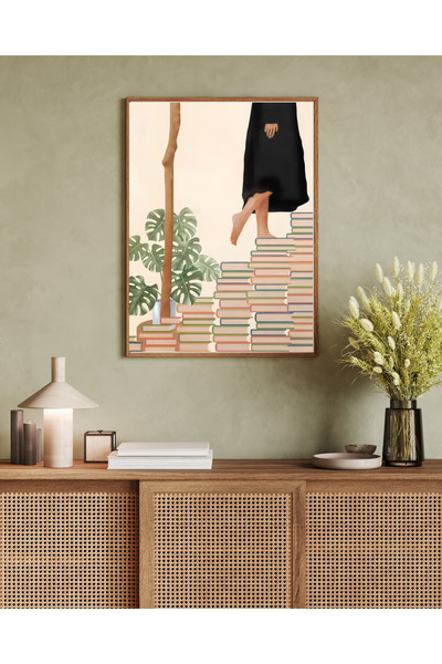 Tuba Decor Tablo dintr-o singură bucată cu rame din lemn pentru sufragerie, s...