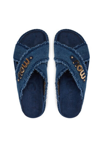 Mou Γυναικείες Παντόφλες μπλε MOU-MU.SW451004K DEN DENIM