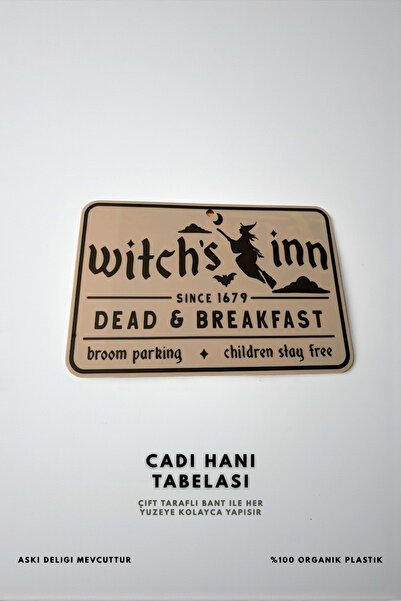 tredblock Halloween Duvar ve Kapı Dekoru Cadı Hanı Tabelası
