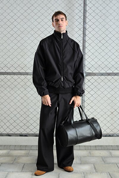 GIESTO Black Technical Jacket with Fleece Inside