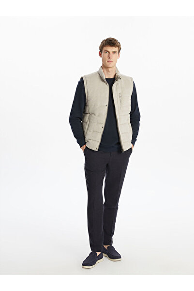 LC Waikiki Create Your Style from Uzg Store |   Standard Mold Mock Neck Suede Men's Vest