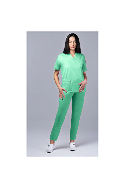 OEM Costum medical pentru femei FLEXI COTTON STRETCH, Verde Spital