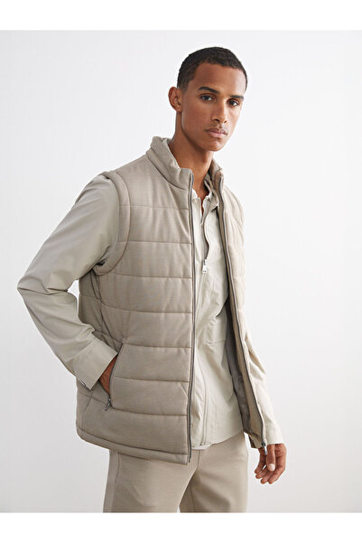 LC Waikiki Alegeri strălucitoare de la Shining Store |   Vestă pentru bărbați cu guler înalt slim fit