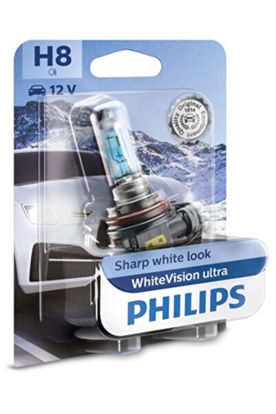 Philips HEADLIGHT BULB H8 PGJ19-1 35W 12V WHITE VISION ULTRA