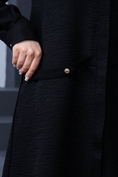 FİDEY Apoletli̇ Keten Tesettür Tuni̇k