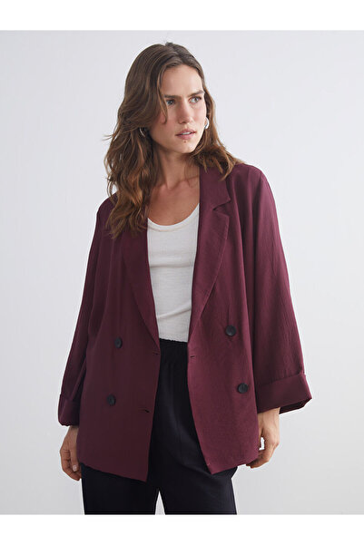 LC Waikiki Plum Textured Women's Jacket