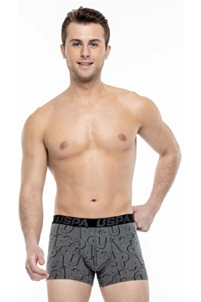 U.S. Polo Assn. Boxer pentru bărbați, cu licență USPA, negru-antracit melange...