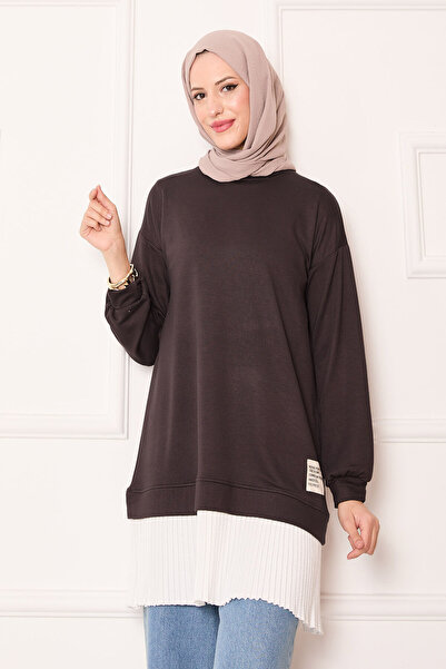 EBRUTESETTÜR Pleated Skirt Paneled Casual Tunic