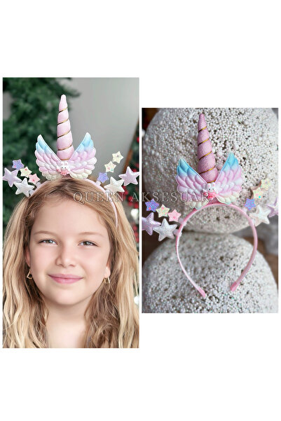 QUEEN AKSESUAR Рожева веселка кольорова принцеса Unicorn Зоряна корона блиску...