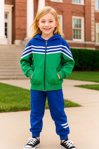 Calisa Unisex Boys and Girls Sibling Matching Tracksuit Set