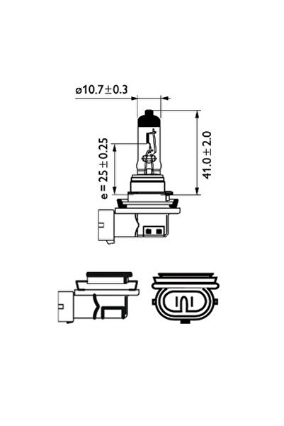 Philips HEADLIGHT BULB H8 PGJ19-1 35W 12V VISION